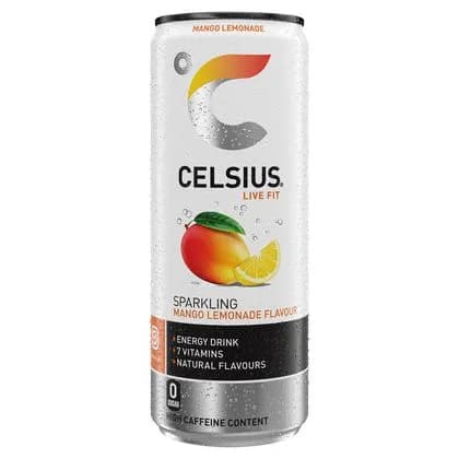 Celsius Live Fit Sparkling Mango Lemonade Flavour 250 ml