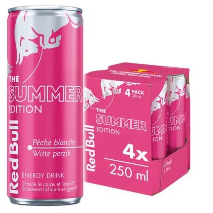 Energy Drink Summer White Peach Edition 4-Pack 25 cl
