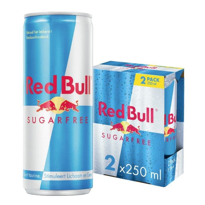 Red Bull Sugarfree 2-packs Blikjes 25cl Tray 2×12