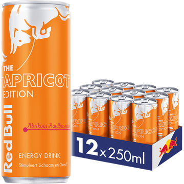 Red Bull Energy Drink Abrikoos-Aardbeismaak The Apricot Edition 250 ml