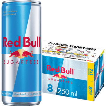 Red Bull Energy Drink Sugar Free 7+1 250ML